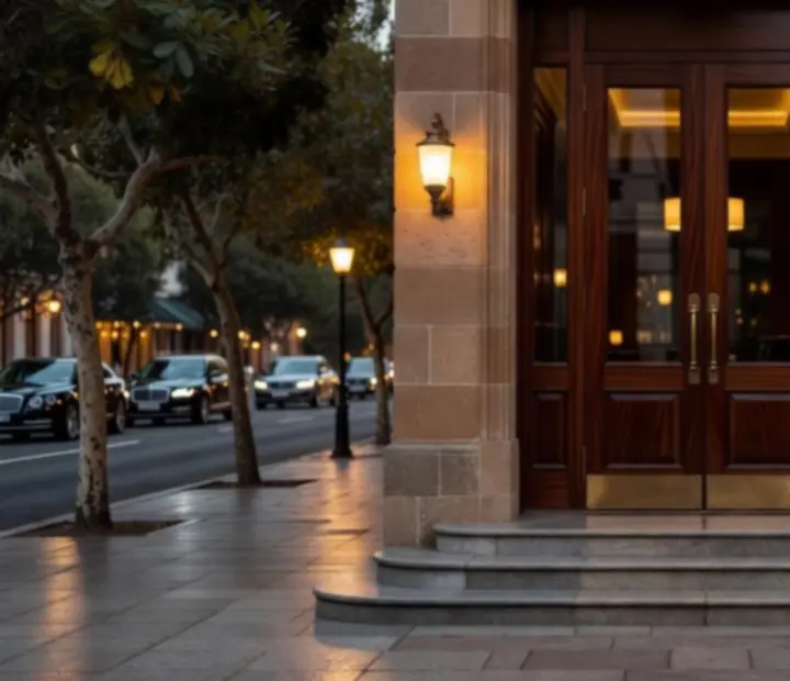 Exterior facade of Cinderand Chance card lounge and dining club in central Sydney